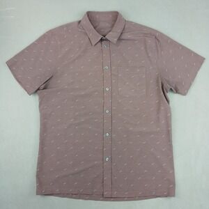 Vuori Small Mens Shirt FLAW Button Up Short Sleeve Bridge Stretch 21x27